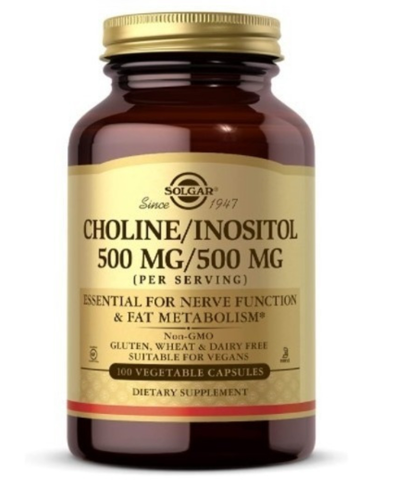 Colina inositol 500mg solgar 100 capsulas